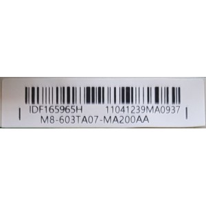 MAIN FUENTE PARA TV JVC / NUMERO DE PARTE M8-603TA07-MA200AA / 40-MT14A3-MAG2HG / IDF165965H / 11041239MA0937 / PANEL LVW320CHDX E0026 / MODELO SI32R	